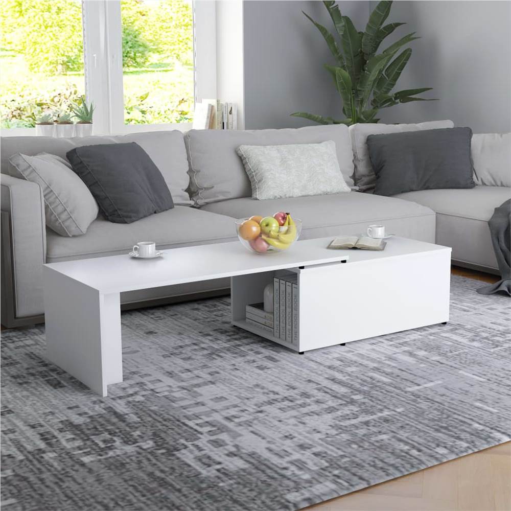 

Coffee Table White 150x50x35 cm Chipboard