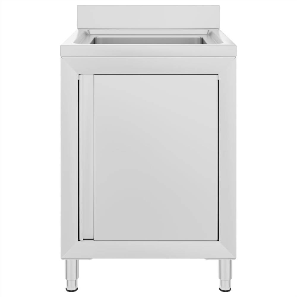 Commercial Kitchen Sink 60x60x96 cm Stainless Steel