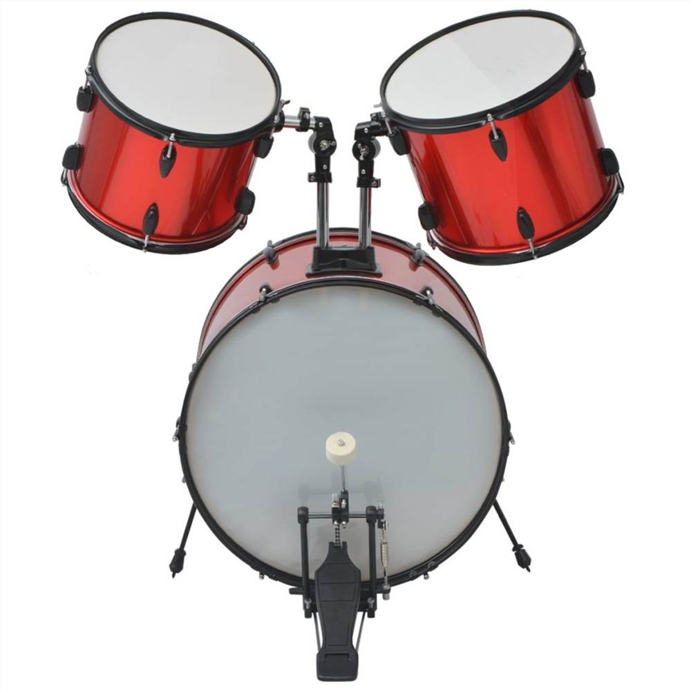 Complete Drum Kit Powdercoated Steel Red Adult