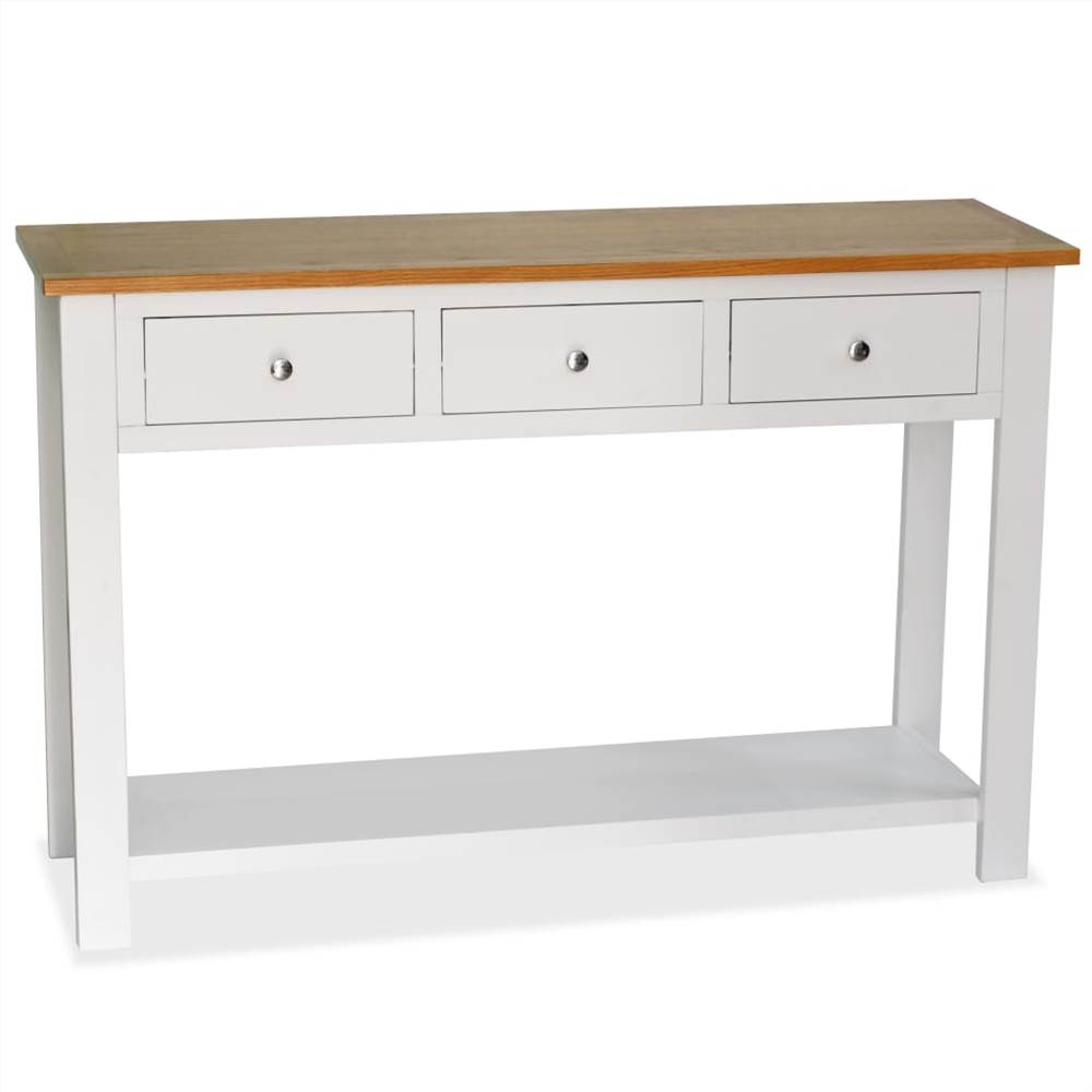 

Console Table 118x35x77 cm Solid Oak Wood