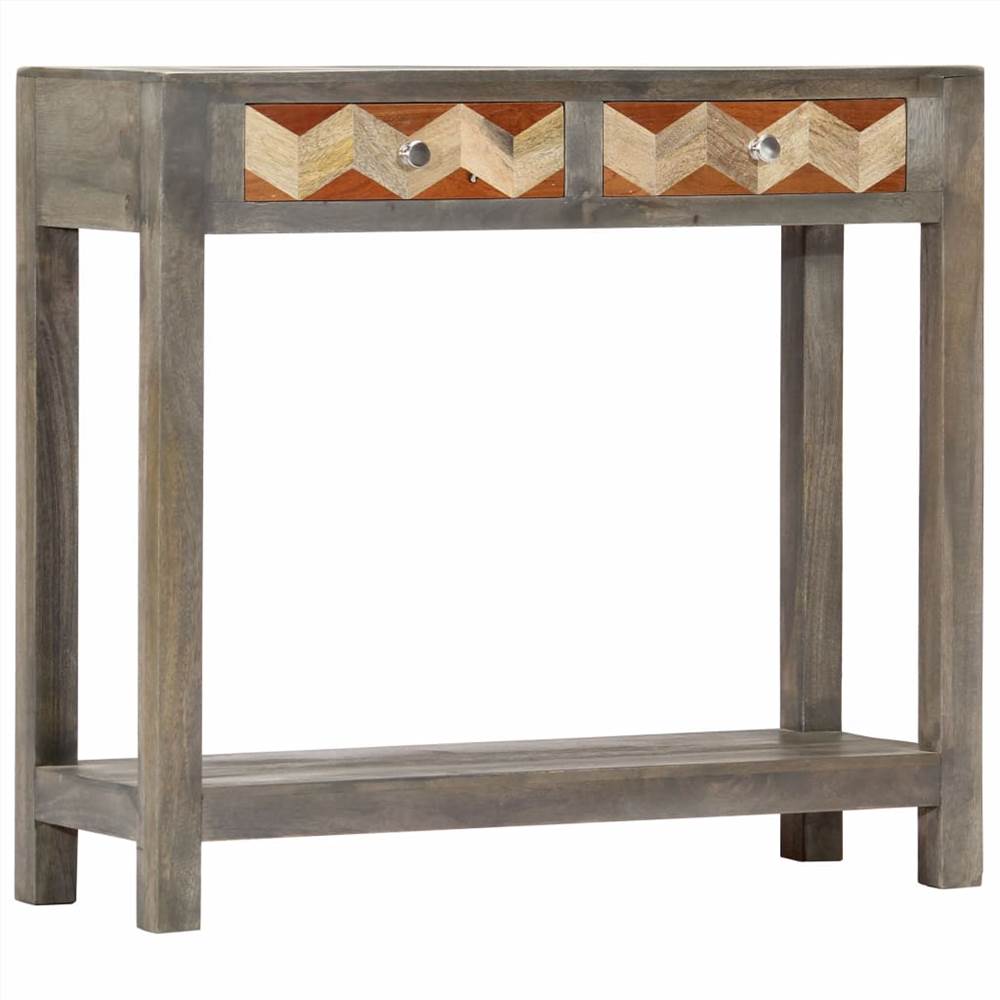 

Console Table Grey 86x30x76 cm Solid Mango Wood