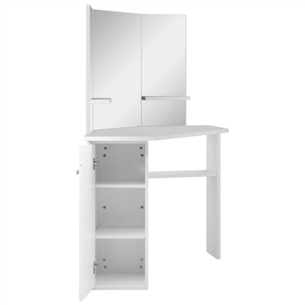 Corner Dressing Table Cosmetic Table Makeup Table White Corner Dressing Table Cosmetic Table Makeup Table White