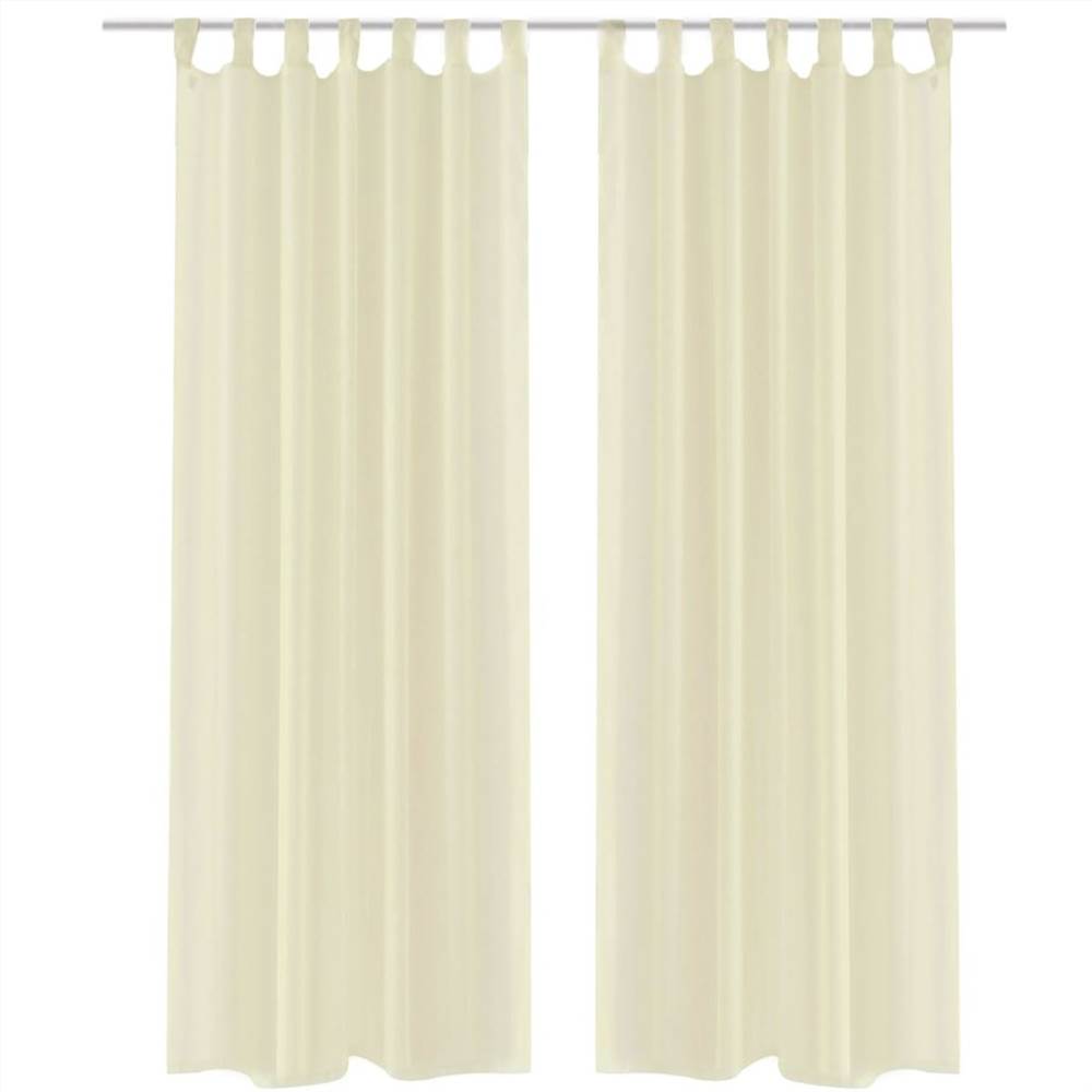 

Cream Sheer Curtain 140 x 175 cm 2 pcs