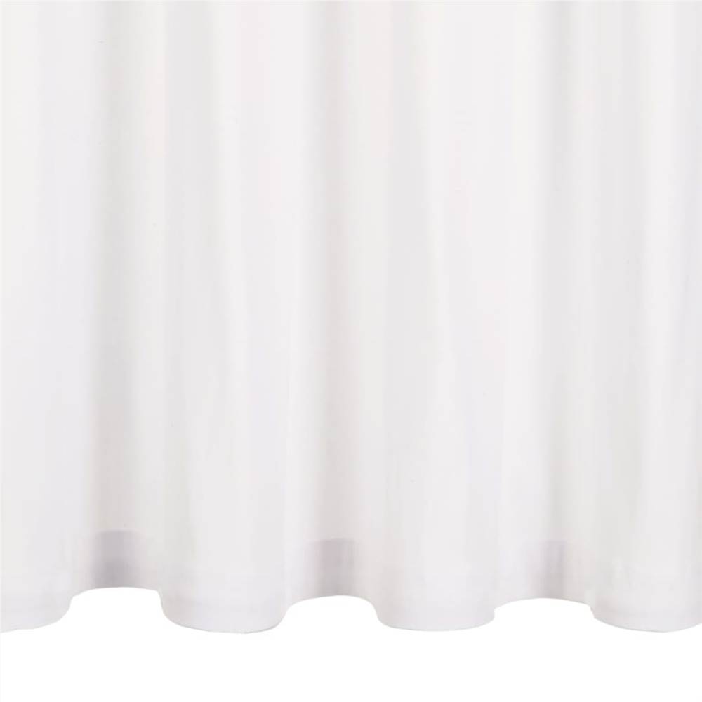 Curtains with Metal Rings 2 pcs Cotton 140x225 cm White