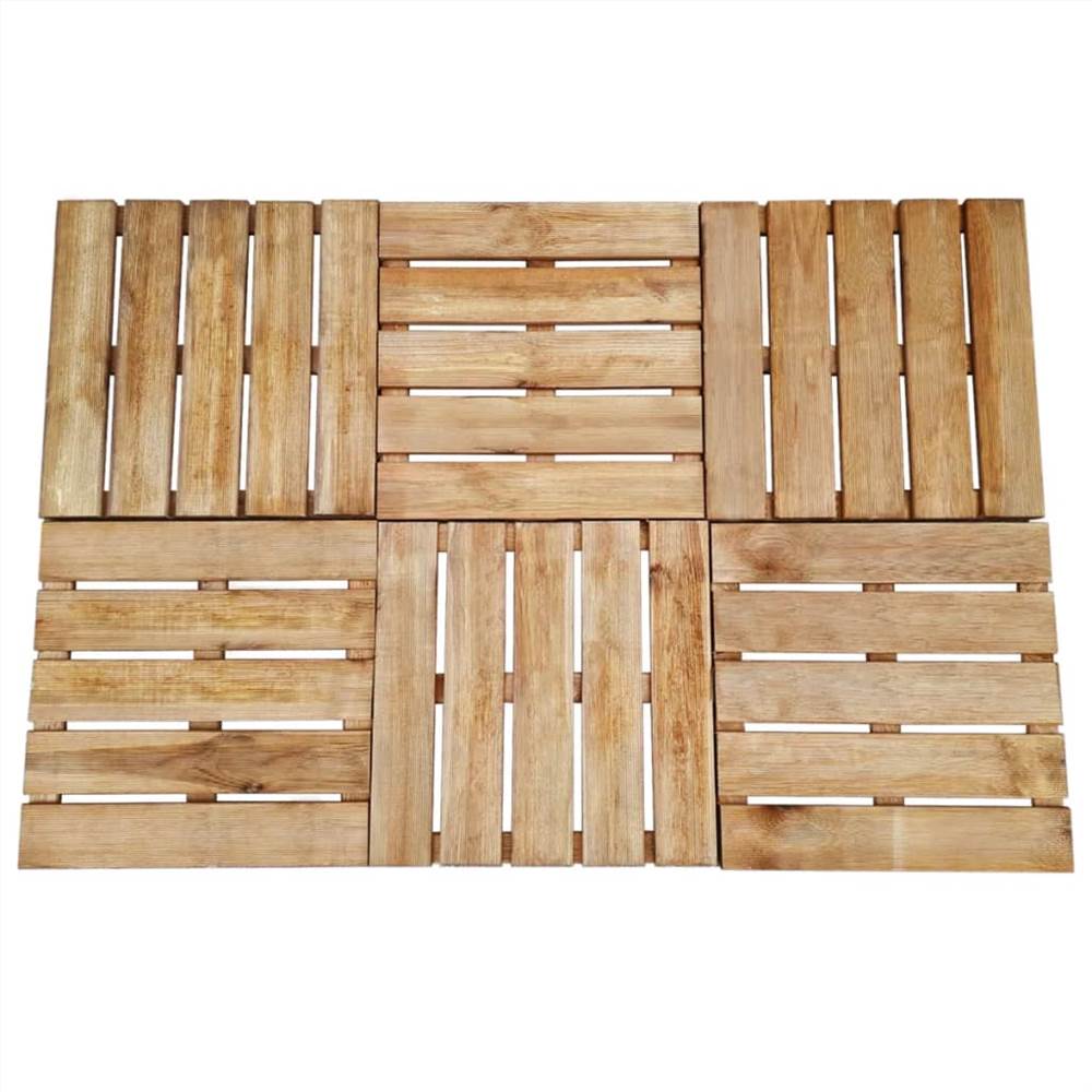 

Decking Tiles 6 pcs 50x50 cm Wood Brown