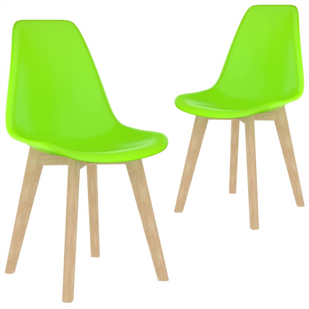 Dining Chairs 2 pcs Green Plastic