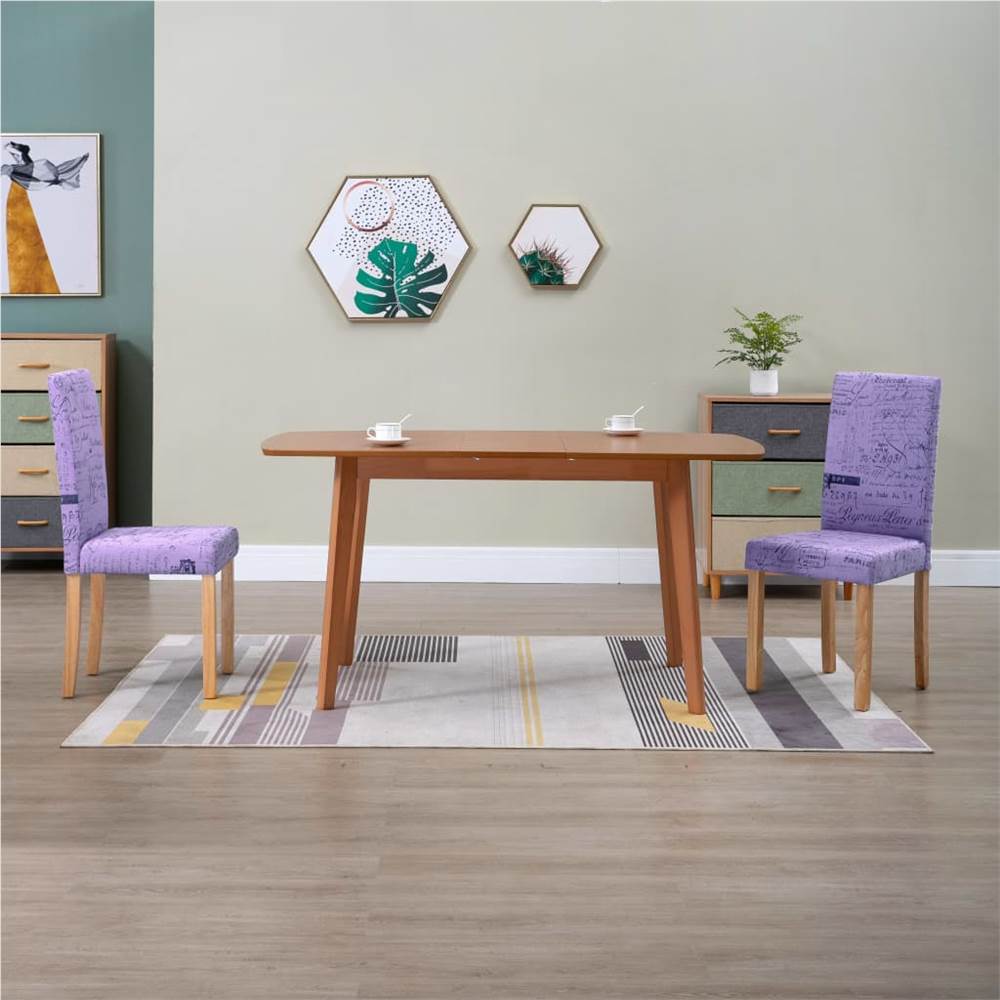 

Dining Chairs 2 pcs Purple Fabric