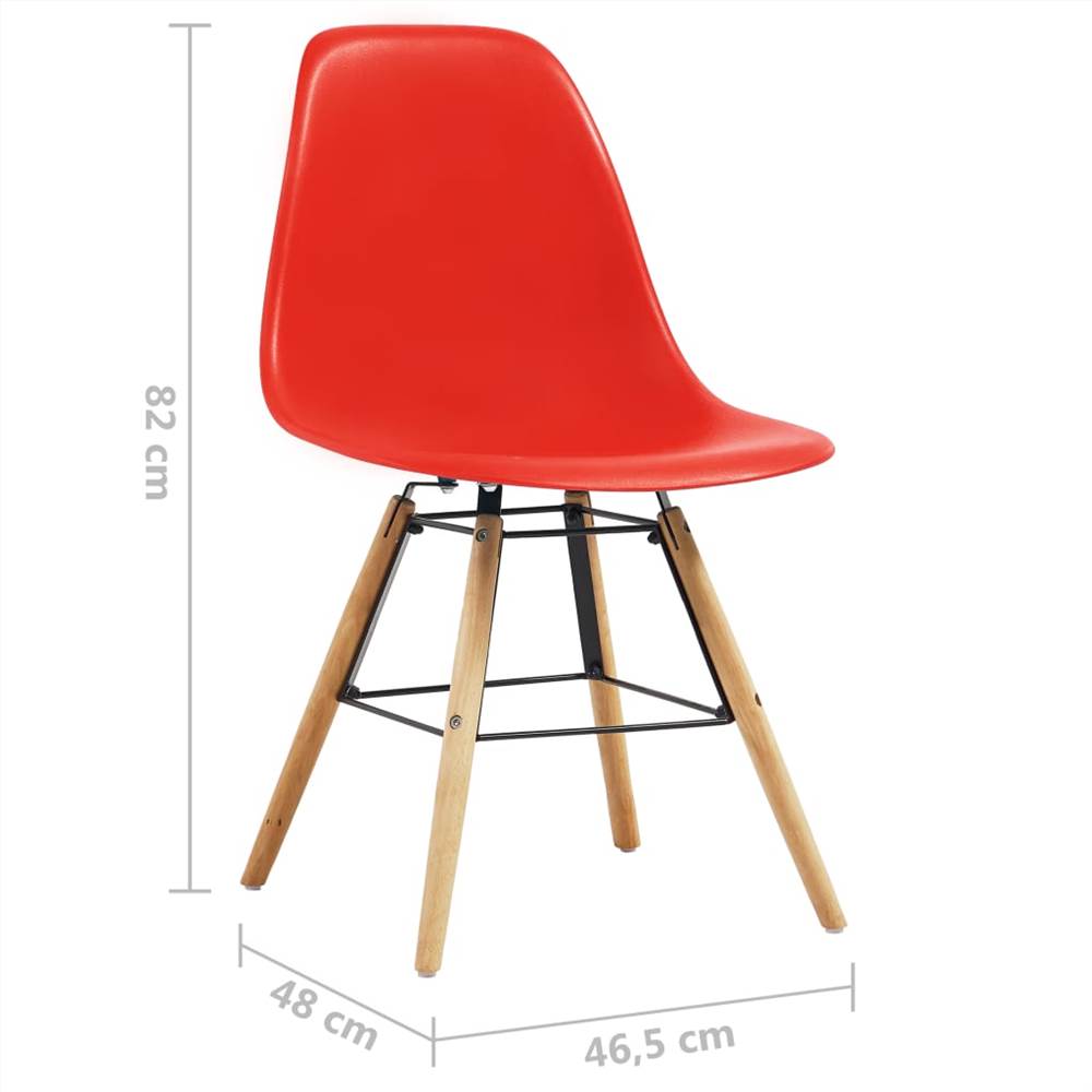 Dining Chairs 2 pcs Red Plastic