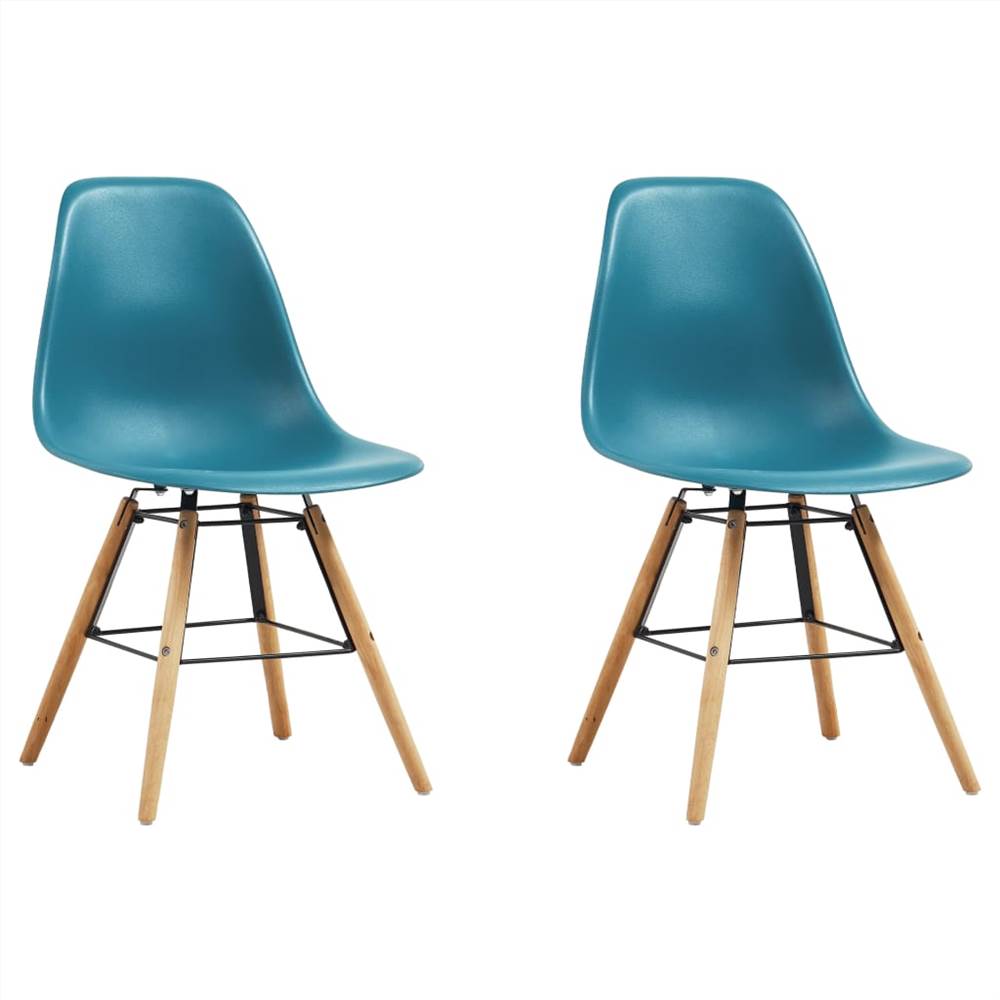 Dining Chairs 2 pcs Turquoise Plastic