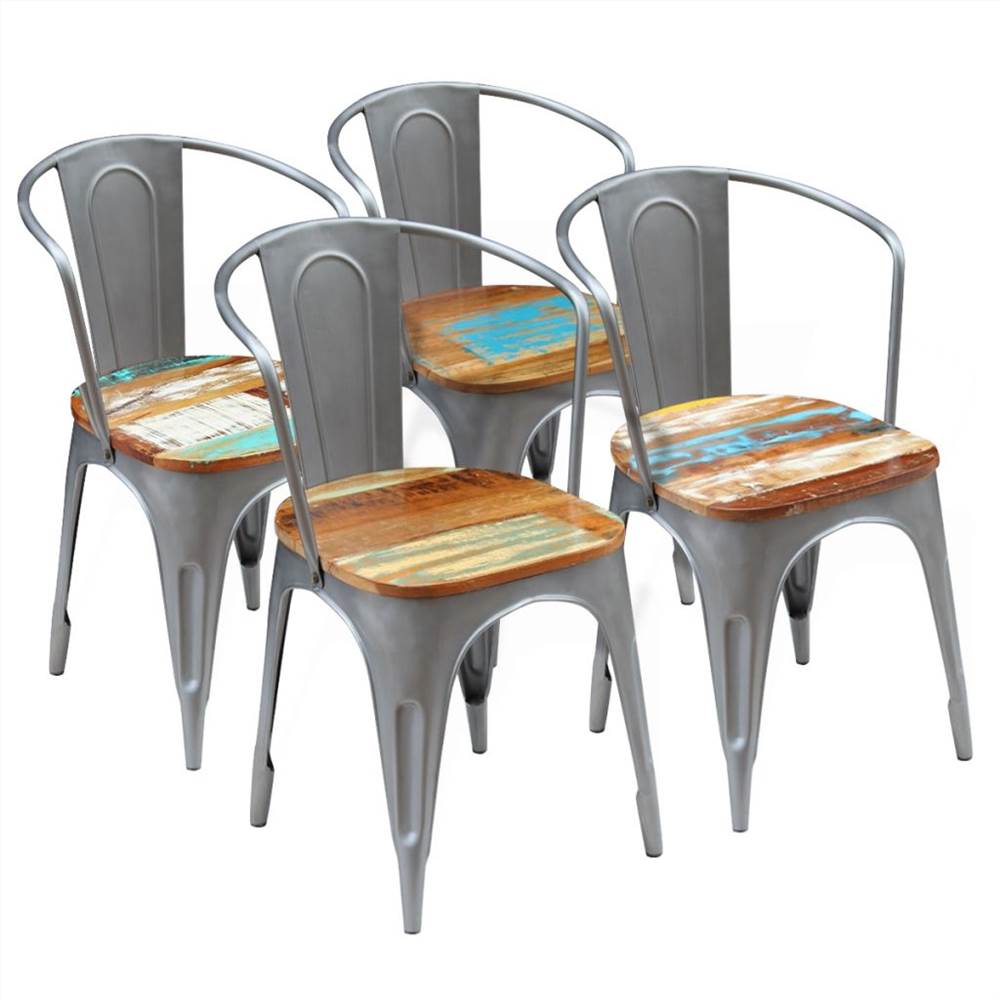 

Dining Chairs 4 pcs Solid Reclaimed Wood