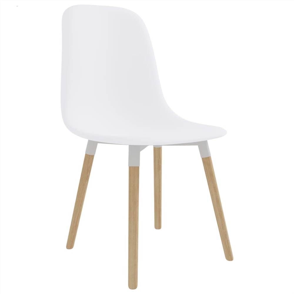 Dining Chairs 4 pcs White Plastic