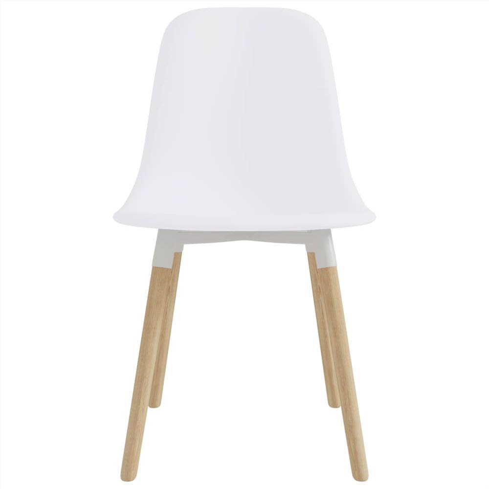 Dining Chairs 4 pcs White Plastic