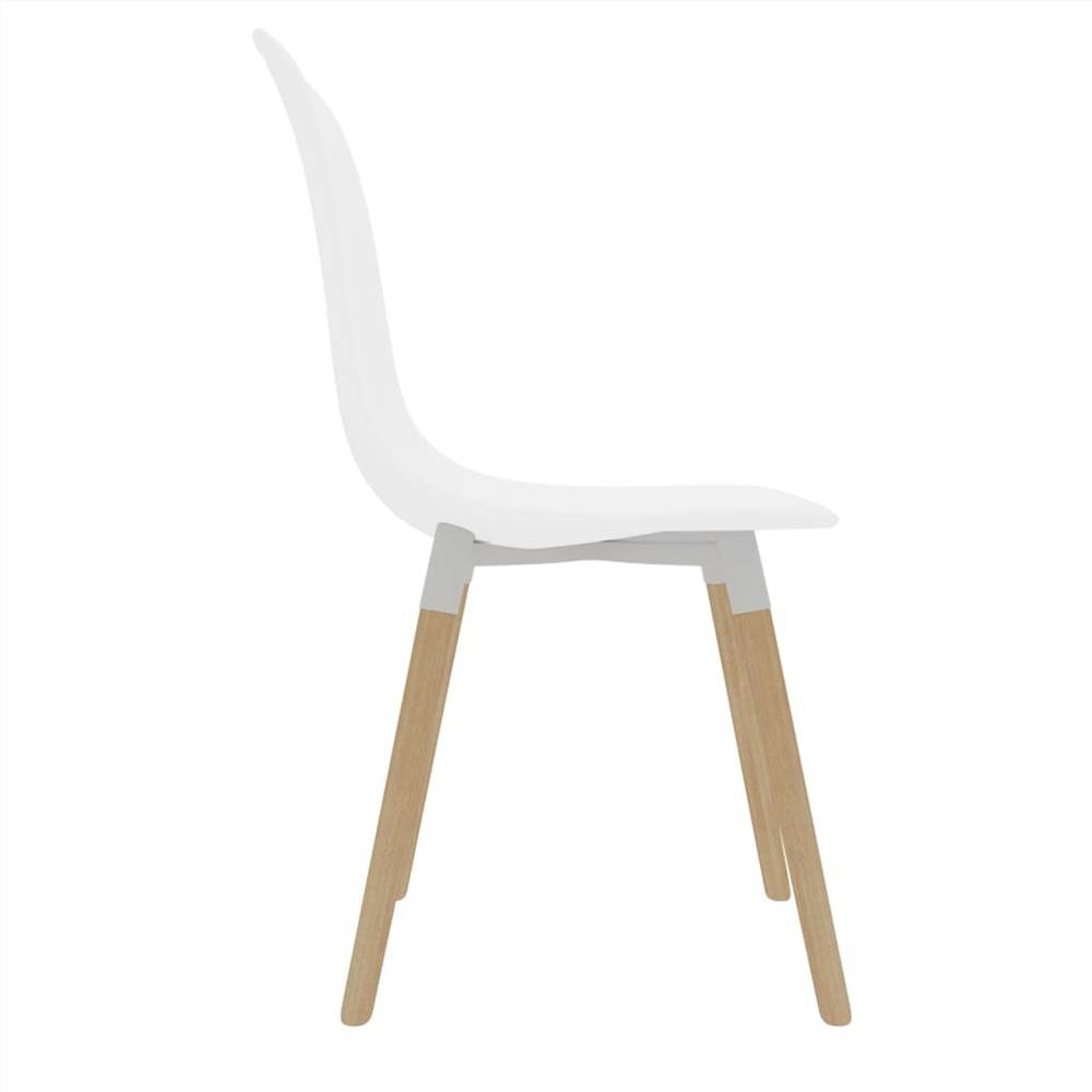 Dining Chairs 4 pcs White Plastic