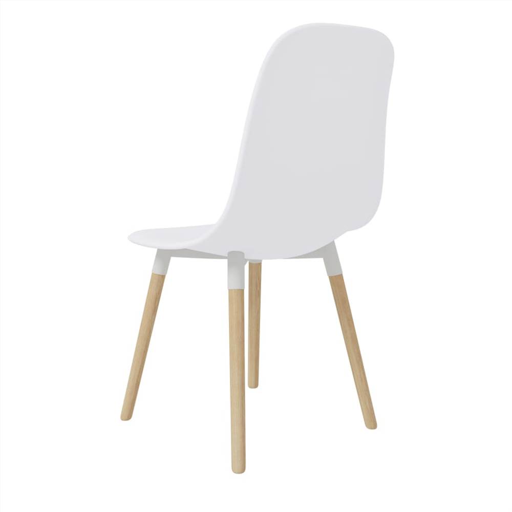 Dining Chairs 4 pcs White Plastic