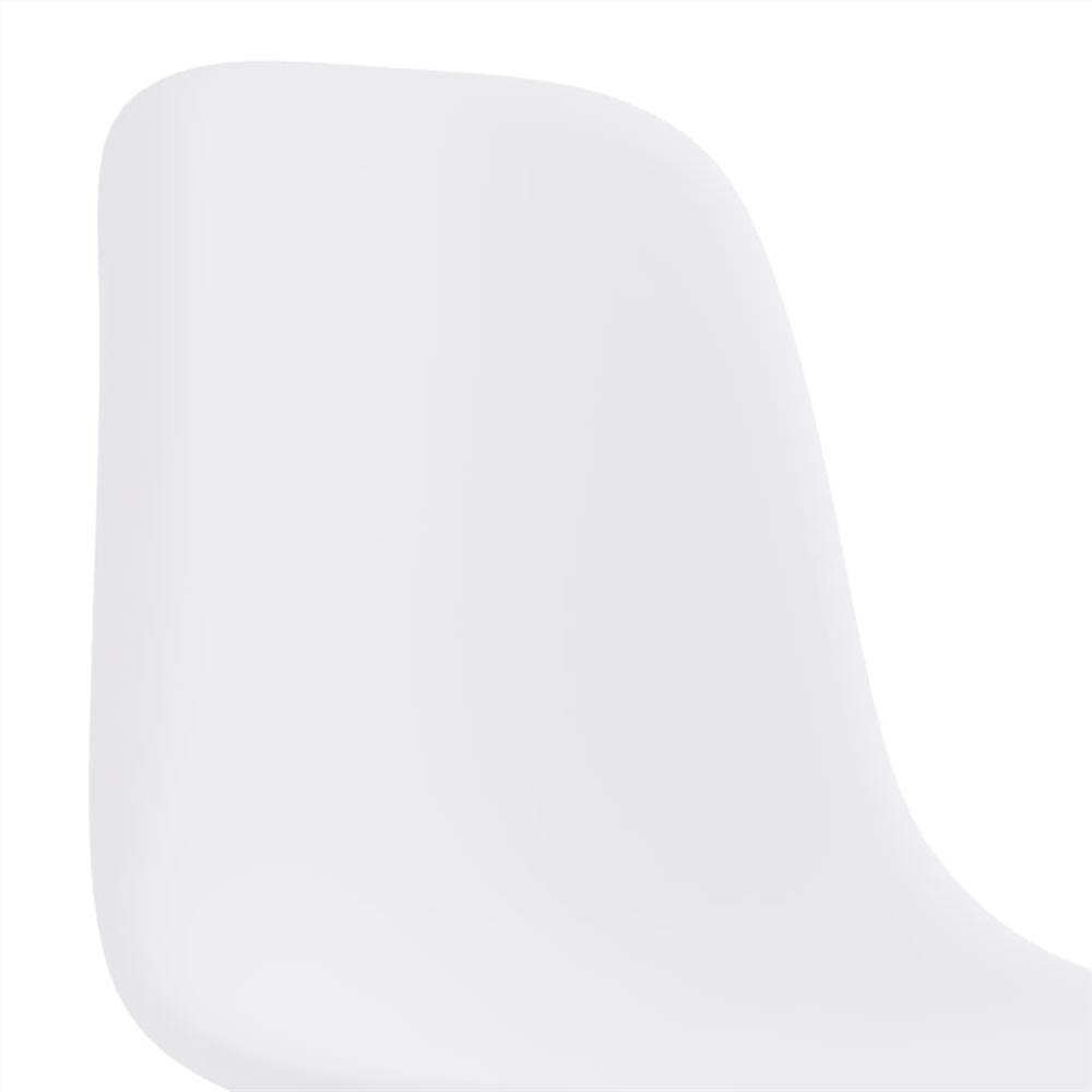 Dining Chairs 4 pcs White Plastic