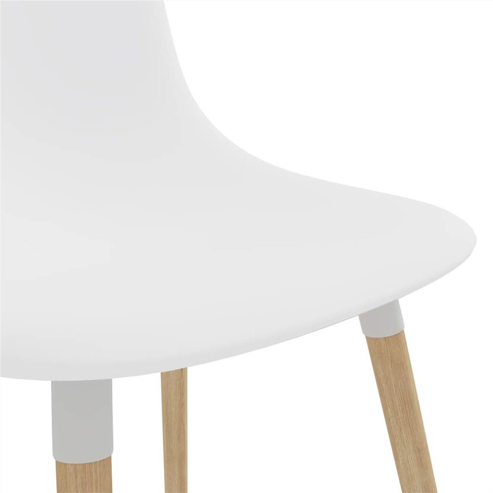 Dining Chairs 4 pcs White Plastic