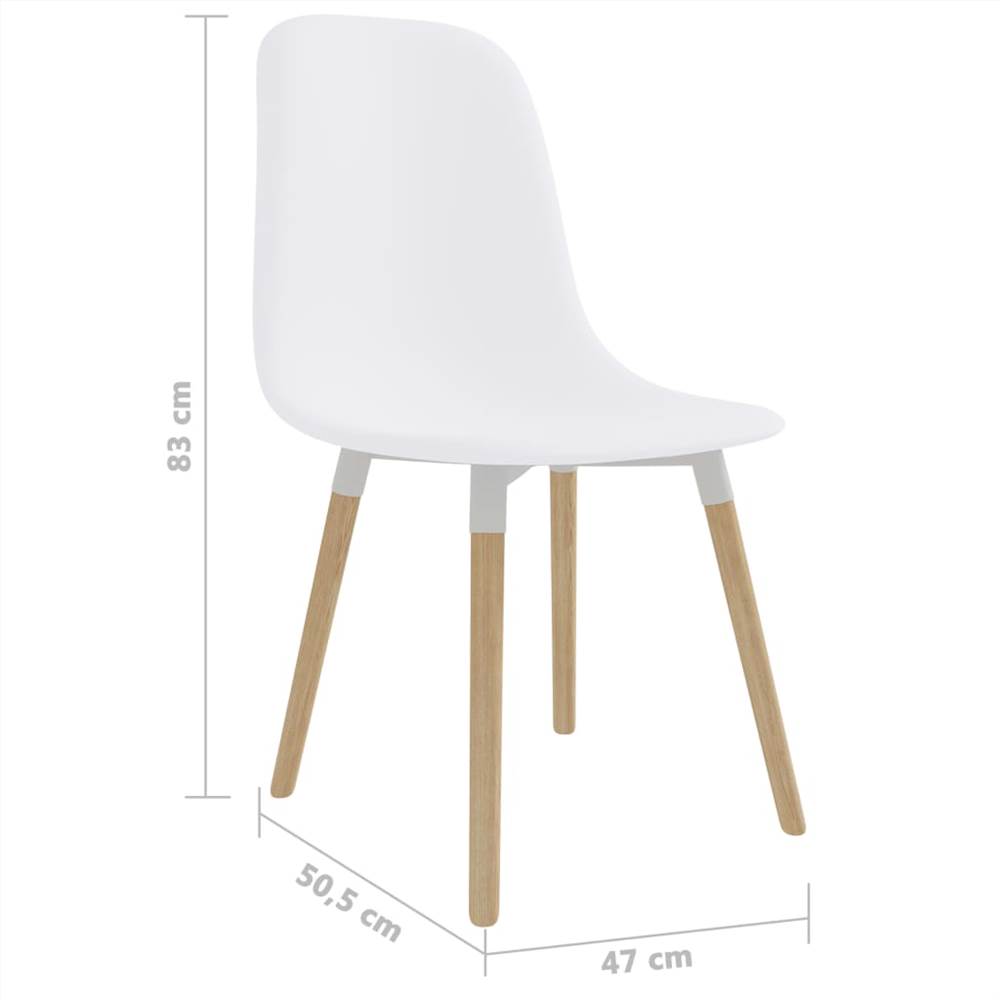 Dining Chairs 4 pcs White Plastic