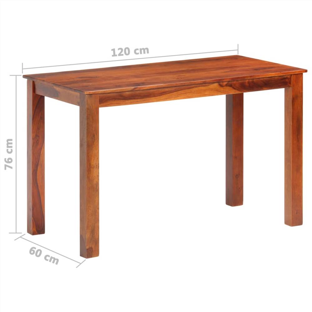 Dining Table 120x60x76 cm Solid Sheesham Wood