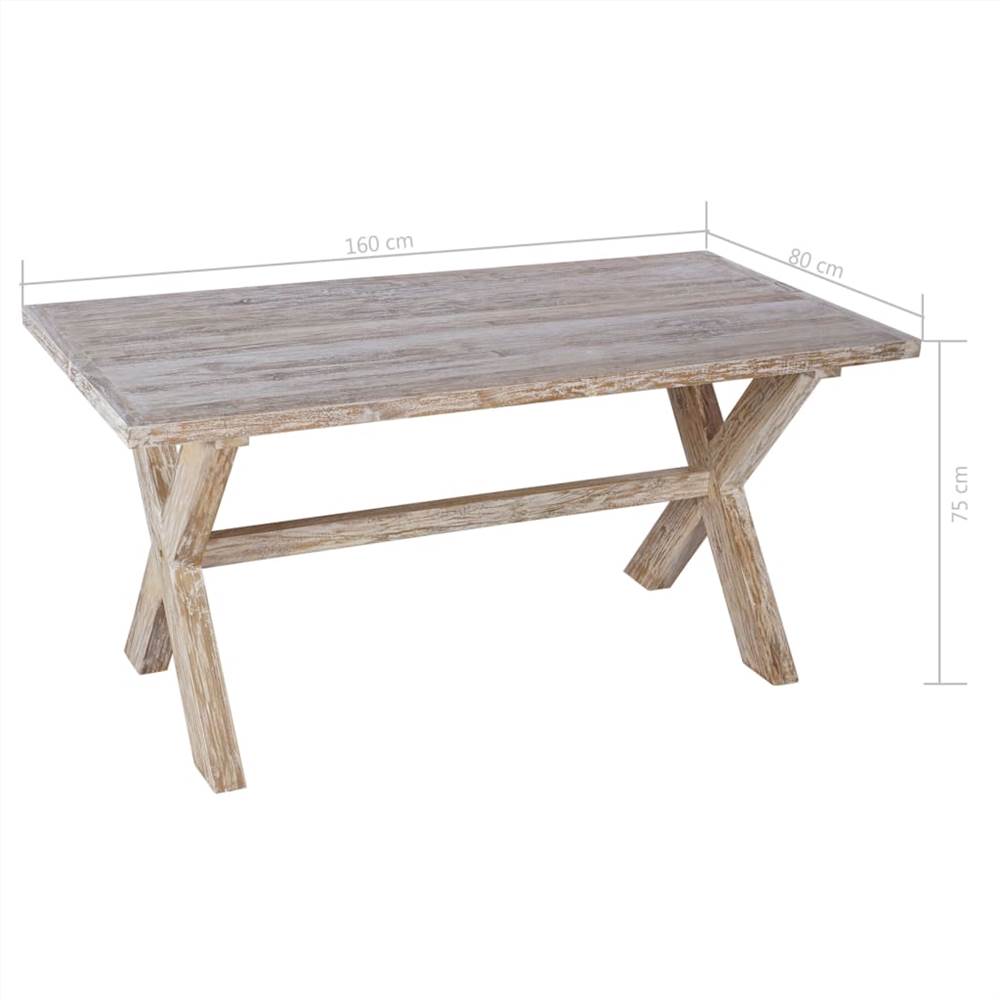 Dining Table 160x80x75 cm Solid Teak Wood
