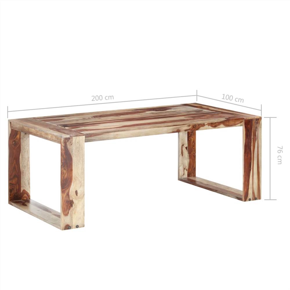 Dining Table 200x100x76 cm Solid Sheesham Wood