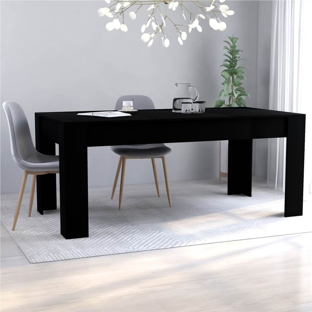 

Dining Table Black 180x90x76 cm Chipboard