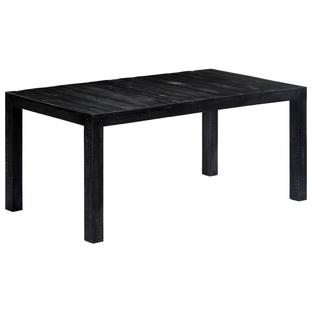 Dining Table Black 180x90x76 cm Solid Mango Wood