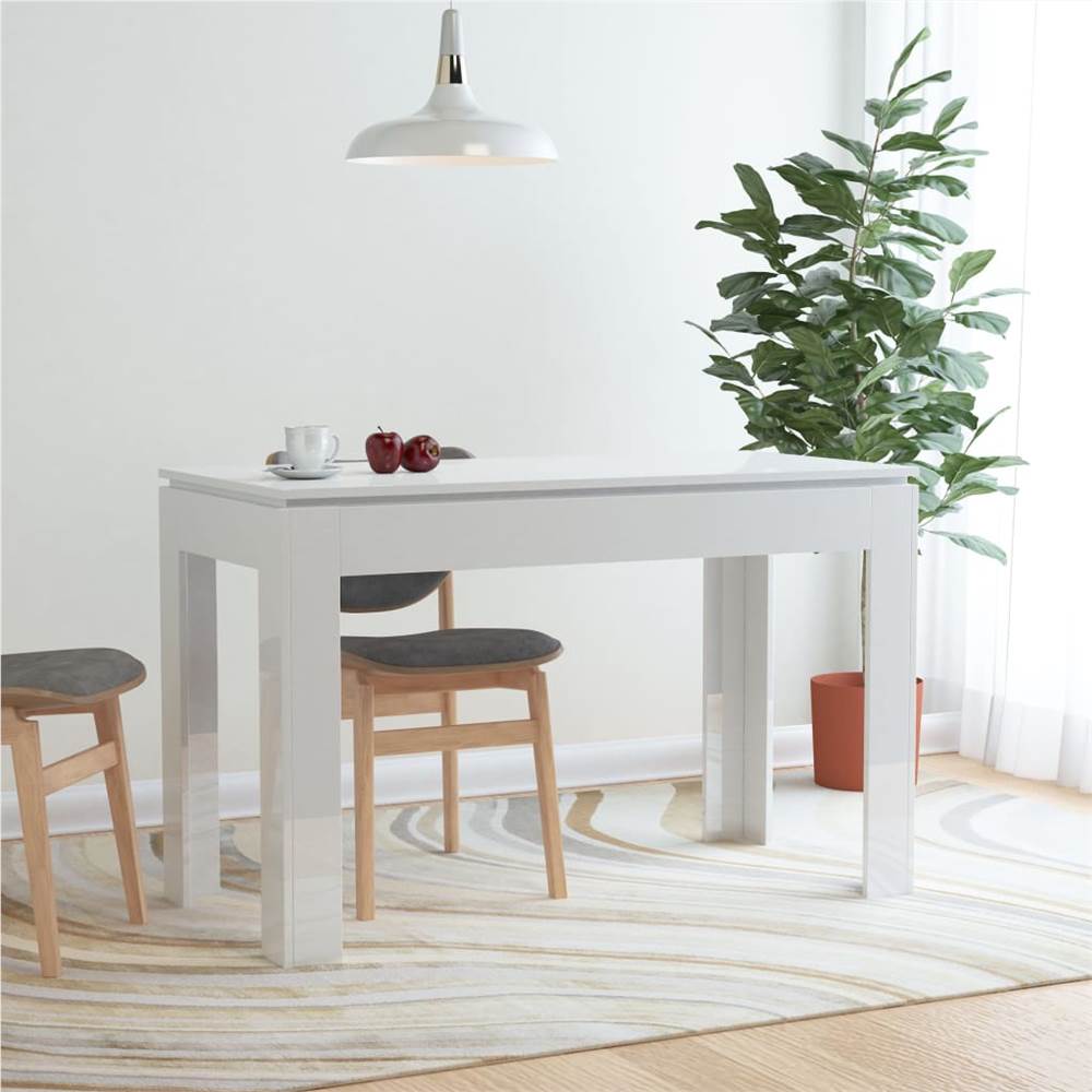 

Dining Table High Gloss White 120x60x76 cm Chipboard