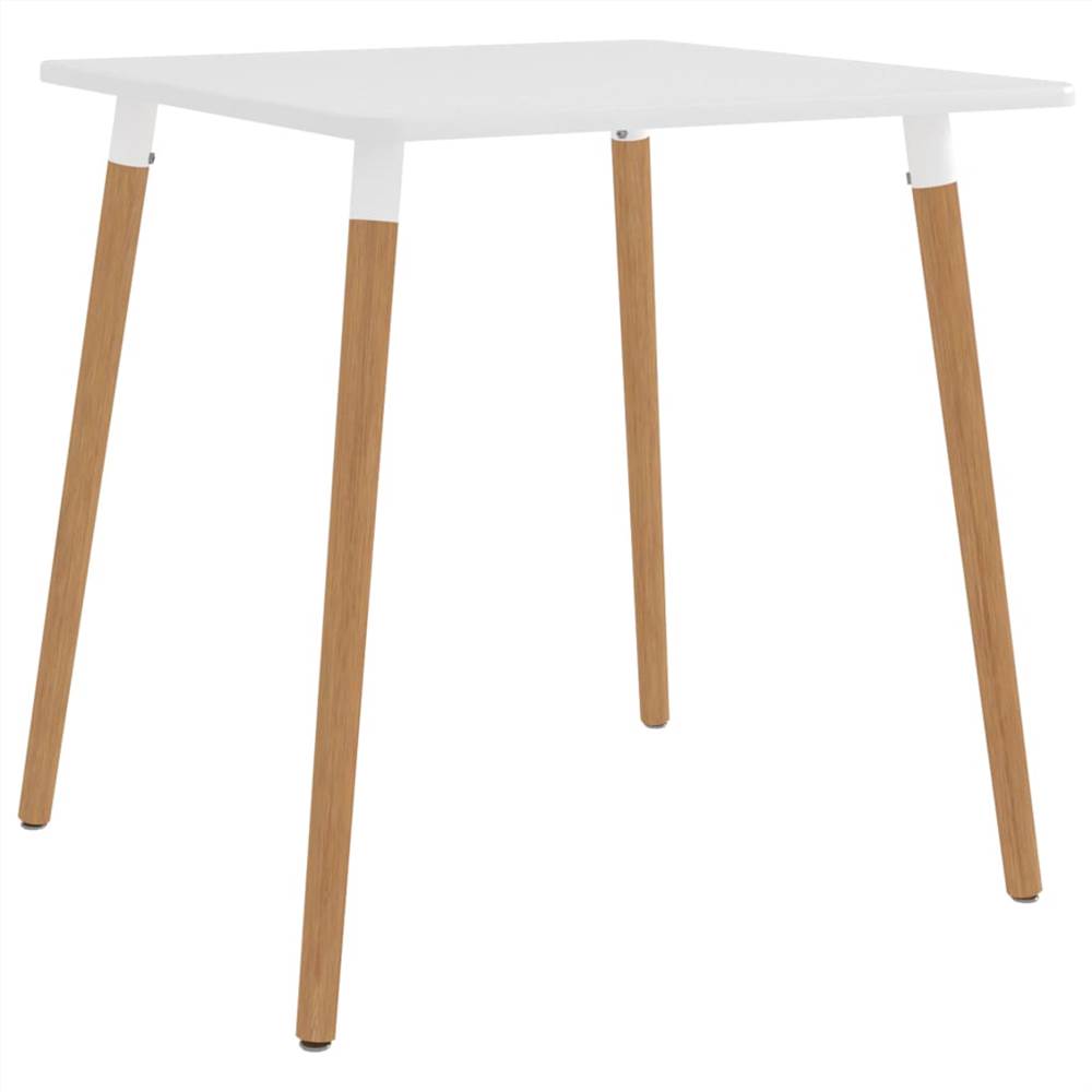 

Dining Table White 80x80x75 cm Metal