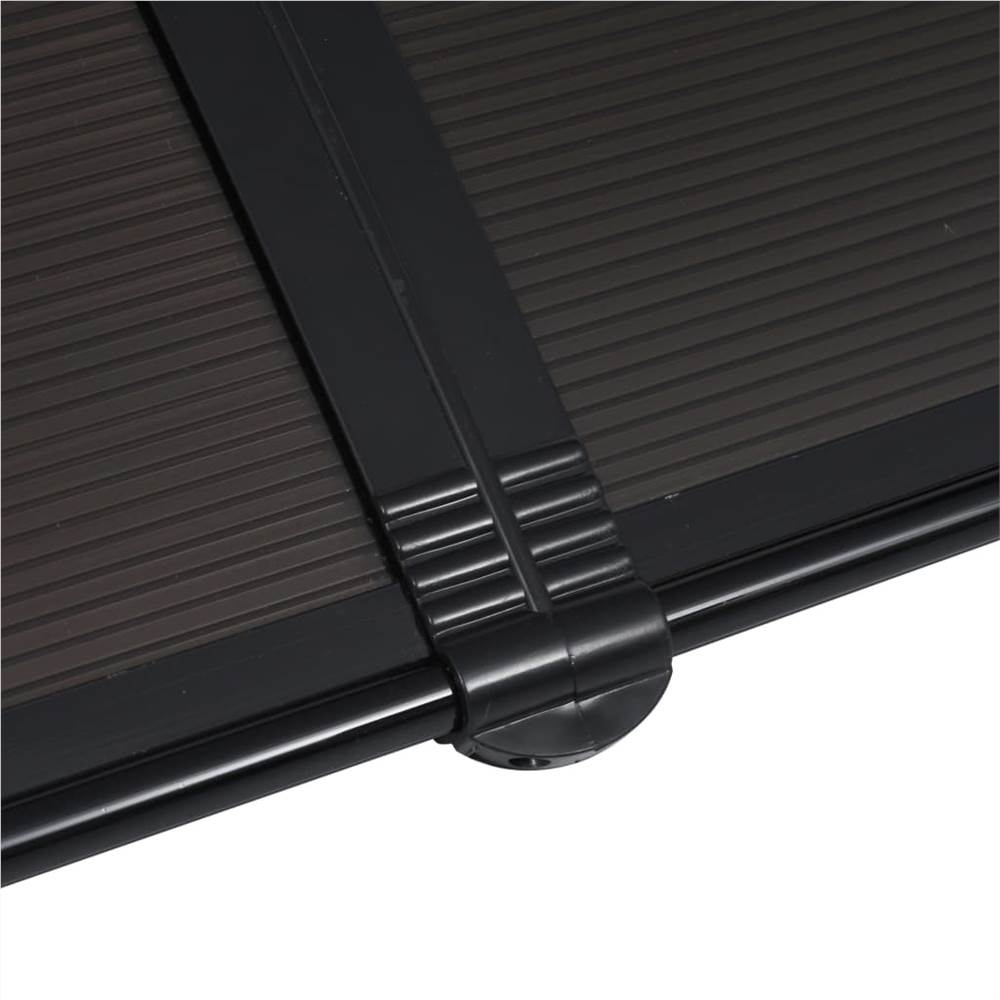Door Canopy Black 200x100 cm PC