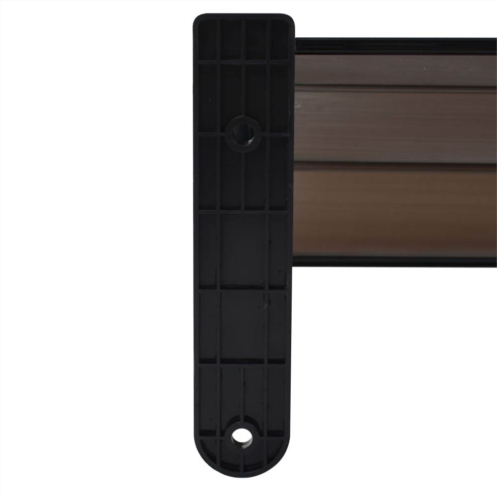 Door Canopy Black 200x100 cm PC