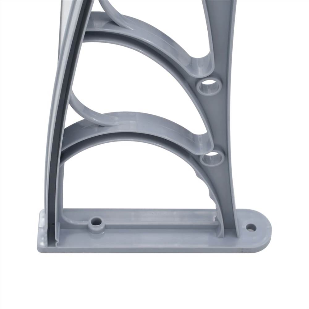 Door Canopy Grey 200x100 cm PC