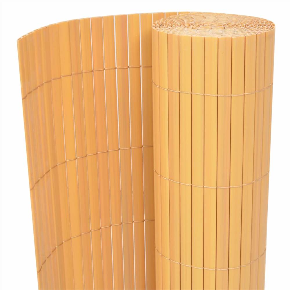 

Double-Sided Garden Fence PVC 195x300 cm Yellow