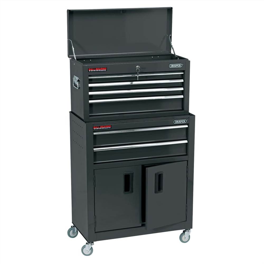 

Draper Tools Combo Roller Cabinet and Tool Chest 61.6x33x99.8 cm Black
