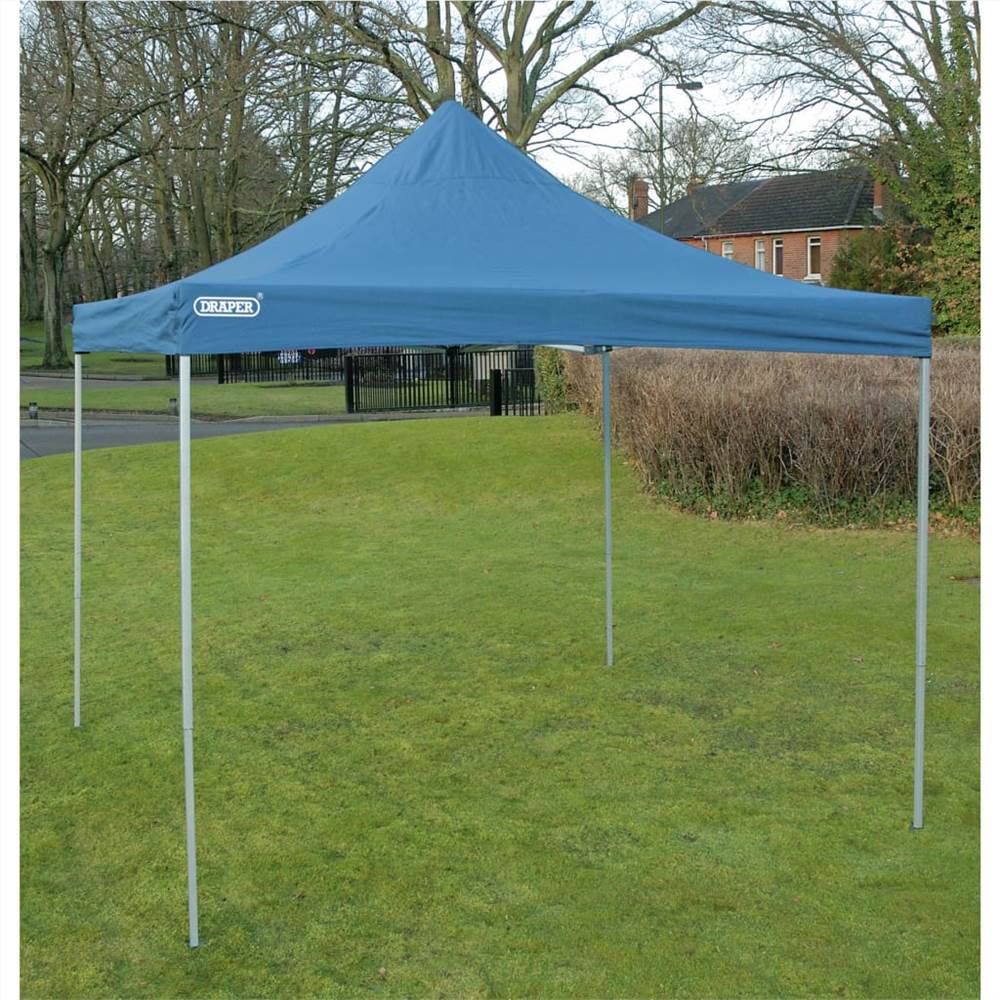 Draper Tools Folding Gazebo 3x3 m Blue