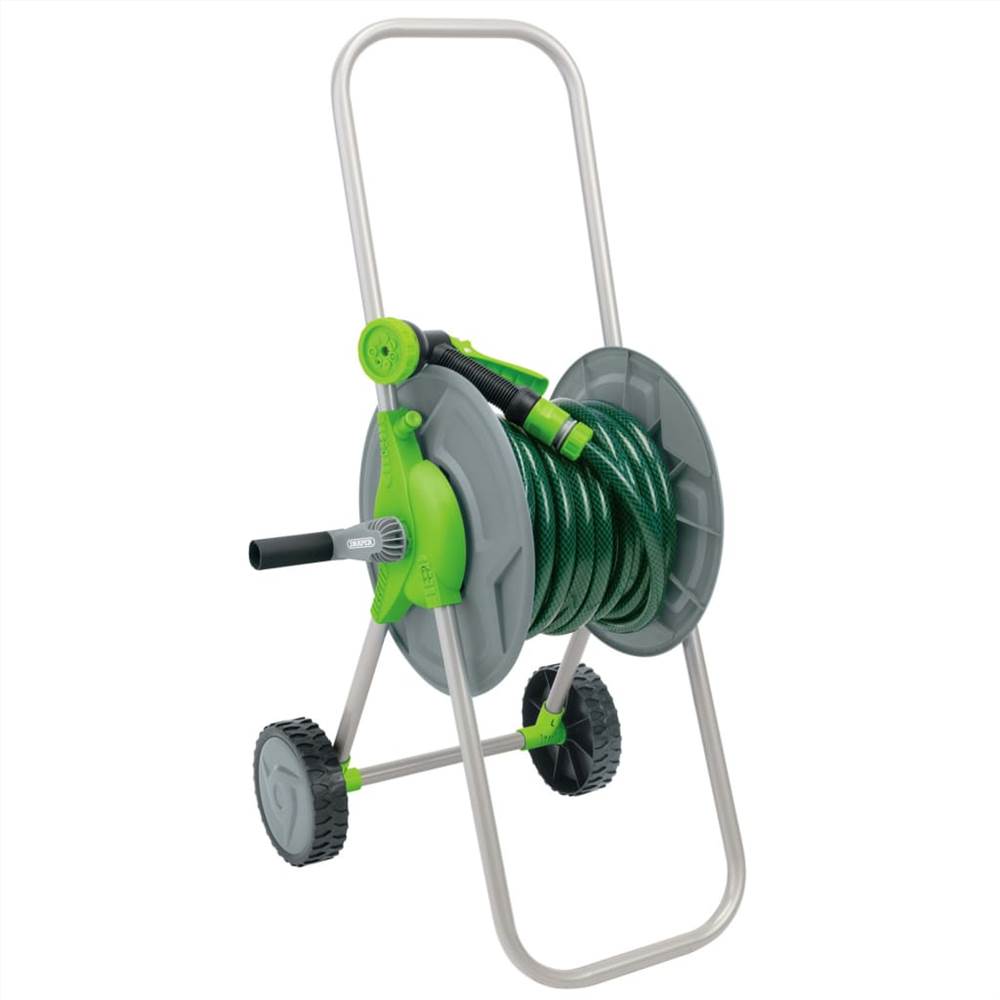Draper Tools Garden Hose Trolley Kit 15 m Green