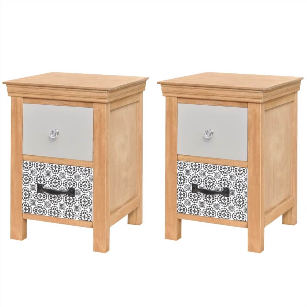 

Drawer Cabinets 2 pcs 34x34x46 cm Solid Wood