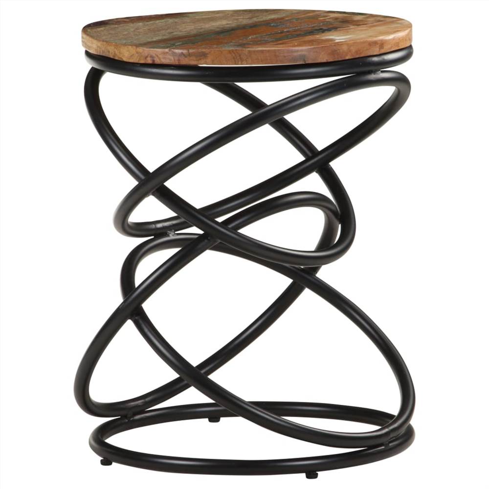 

End Table 40x40x52 cm Solid Reclaimed Wood