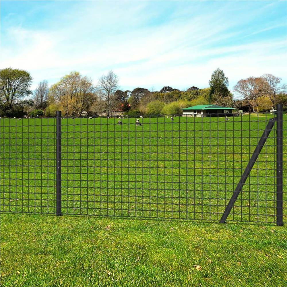 Euro Fence Steel 10x1.5 m Grey