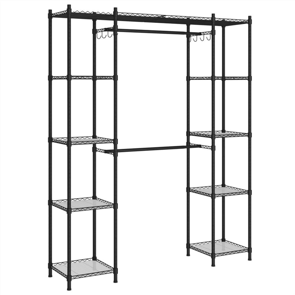 Expandable Clothes Rack Black 500 kg