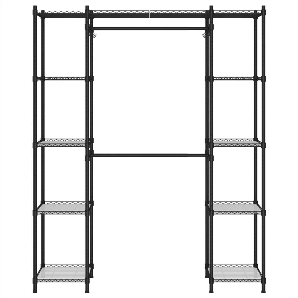 Expandable Clothes Rack Black 500 kg