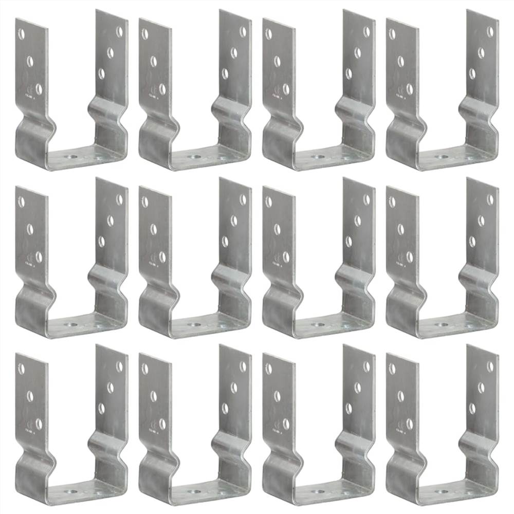 

Fence Anchors 12 pcs Silver 9x6x15 cm Galvanised Steel