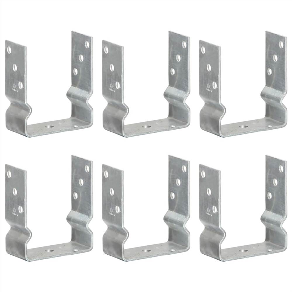 

Fence Anchors 6 pcs Silver 12x6x15 cm Galvanised Steel