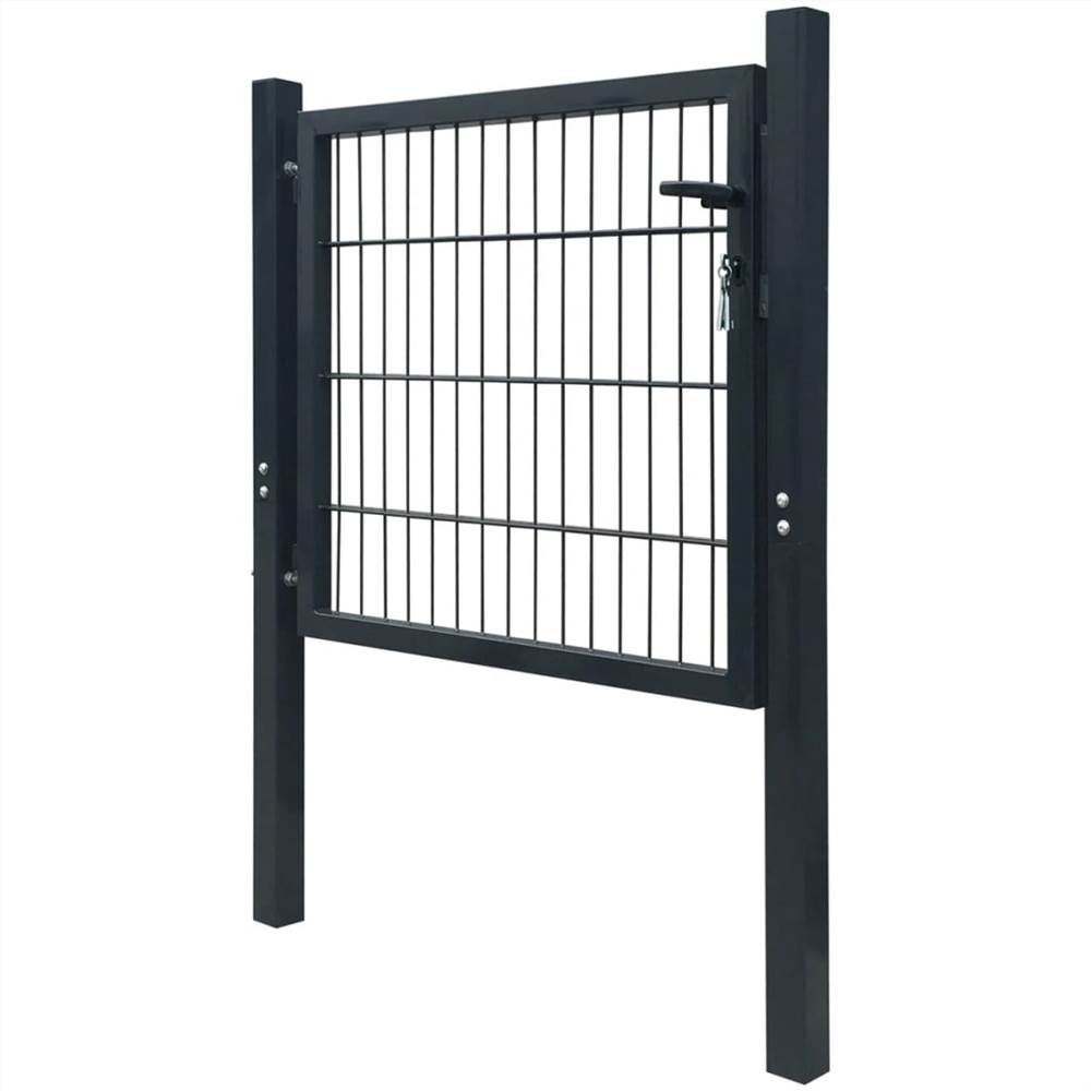 Fence Gate Steel Anthracite 103x150 Cm 10 Fence Gate Steel Anthracite 103x150 cm