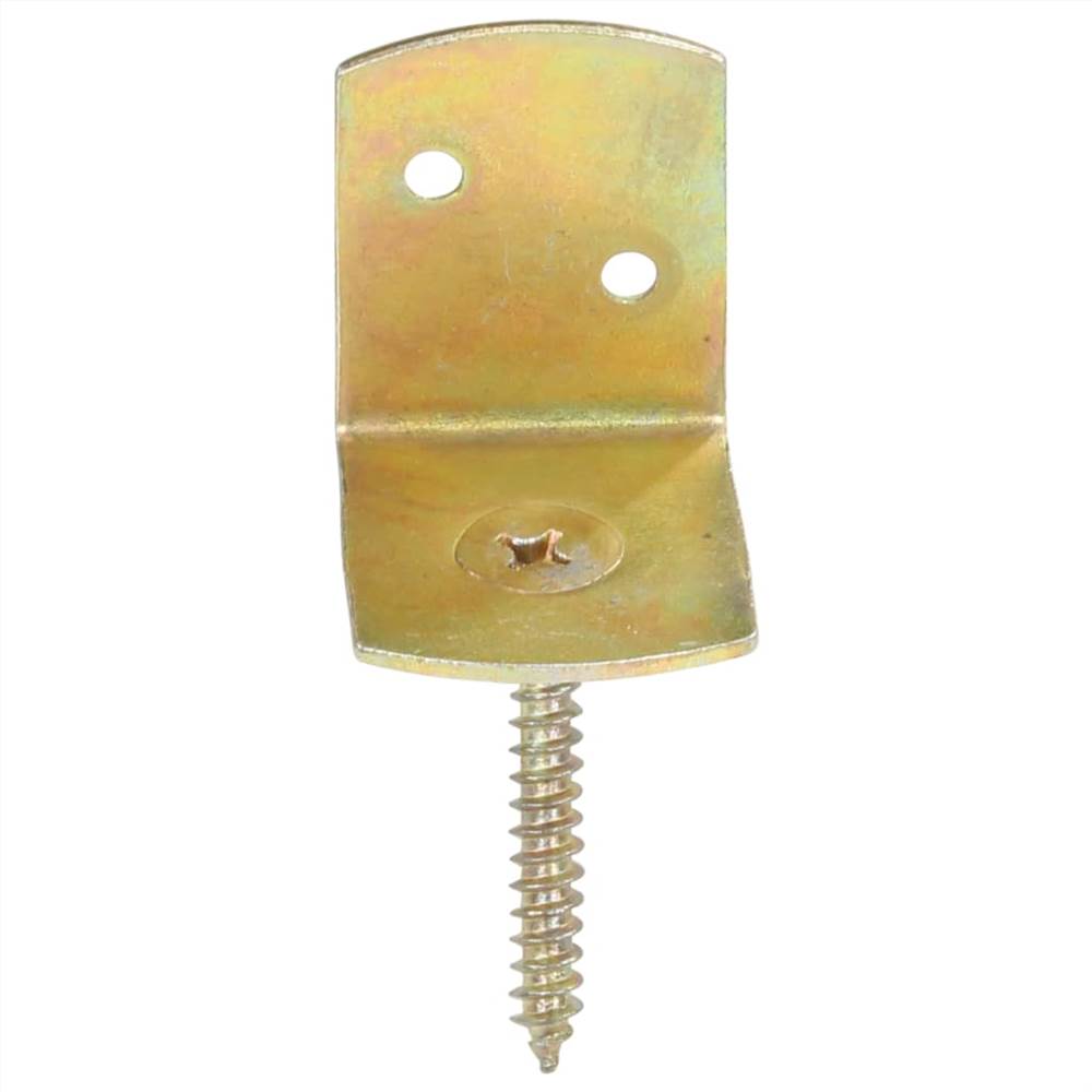 Fence Panel Brackets 24 pcs L Shaped Galvanised Metal