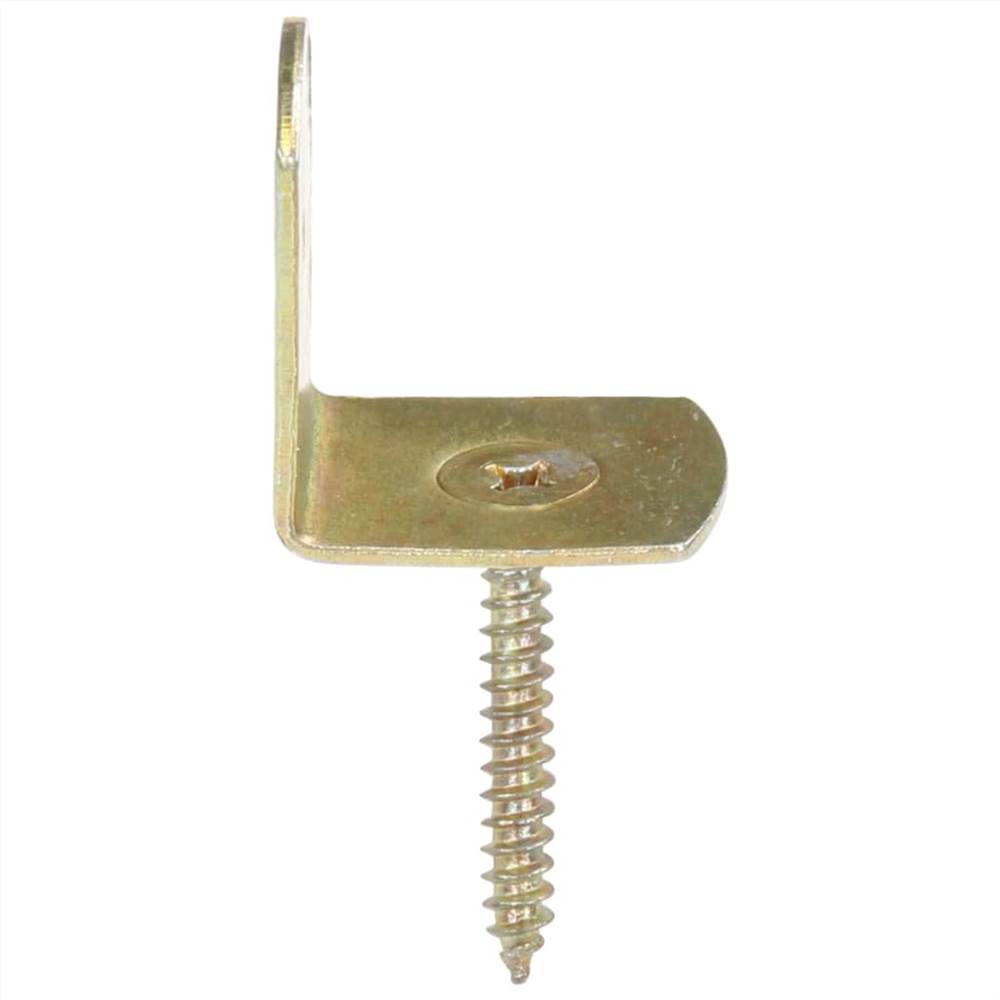 Fence Panel Brackets 24 pcs L Shaped Galvanised Metal