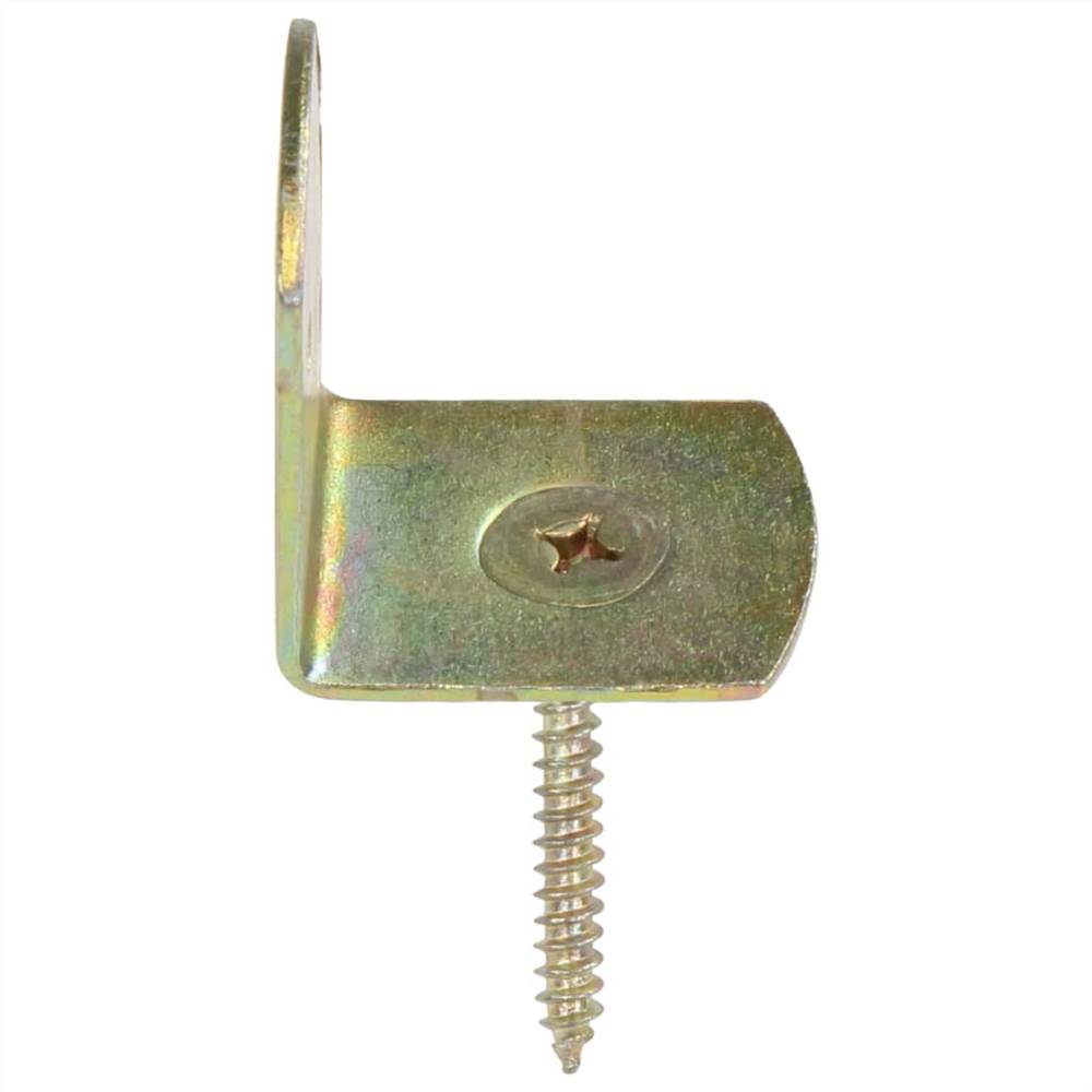 Fence Panel Brackets 24 pcs L Shaped Galvanised Metal