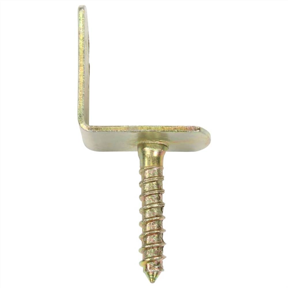 Fence Panel Brackets 24 pcs L Shaped Galvanised Metal