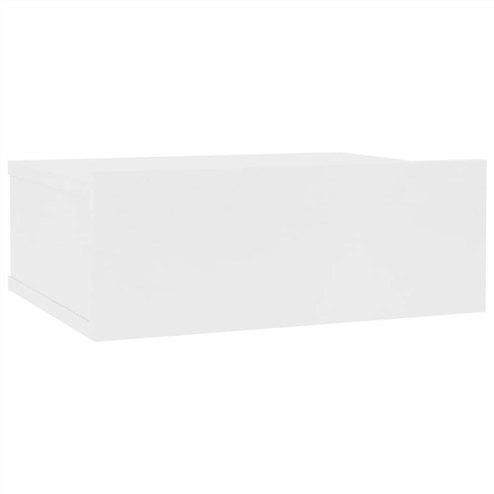 Floating Nightstand White 40x30x15cm Chipboard