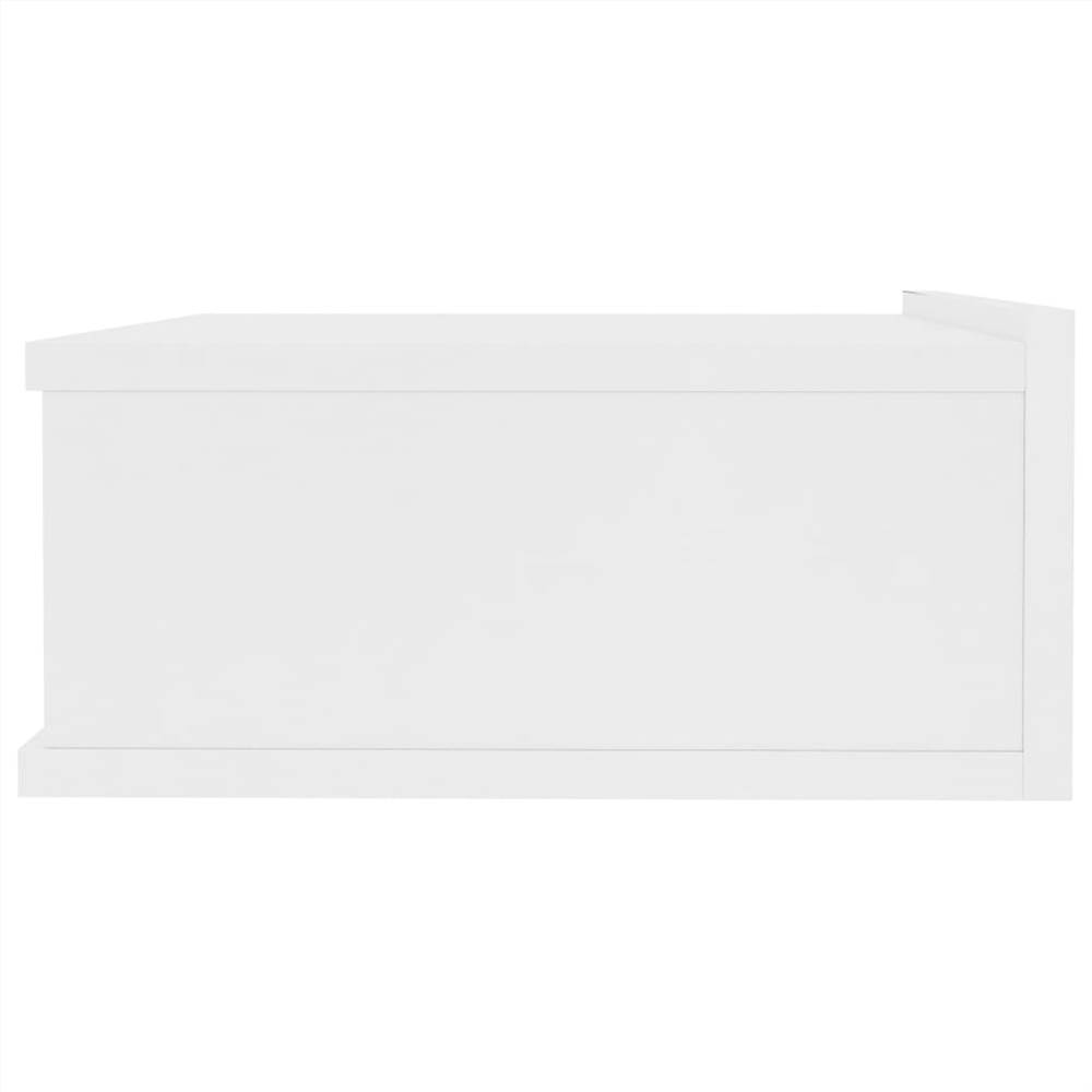 Floating Nightstand White 40x30x15cm Chipboard