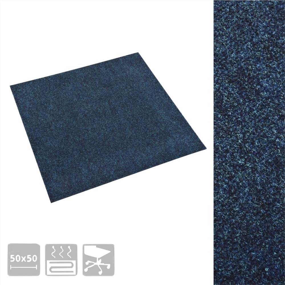 Floor Carpet Tiles 20 pcs 5 m² Navy Blue